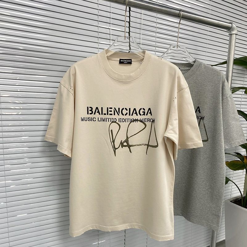 世界中で大人気♪【バレンシアガ】ロゴ入りコットン 偽物 Tシャツ bag80455